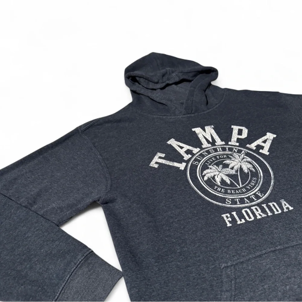 Tampa Florida Navy Blue Sweatshirt Hoodie - Picture 5 of 7